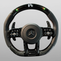 Mercedes AMG Black Carbon/Leather Steering Wheel w/ LED