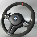 BMW F Series Steering Wheel w/ Full Alcantara + Red Pinstripe