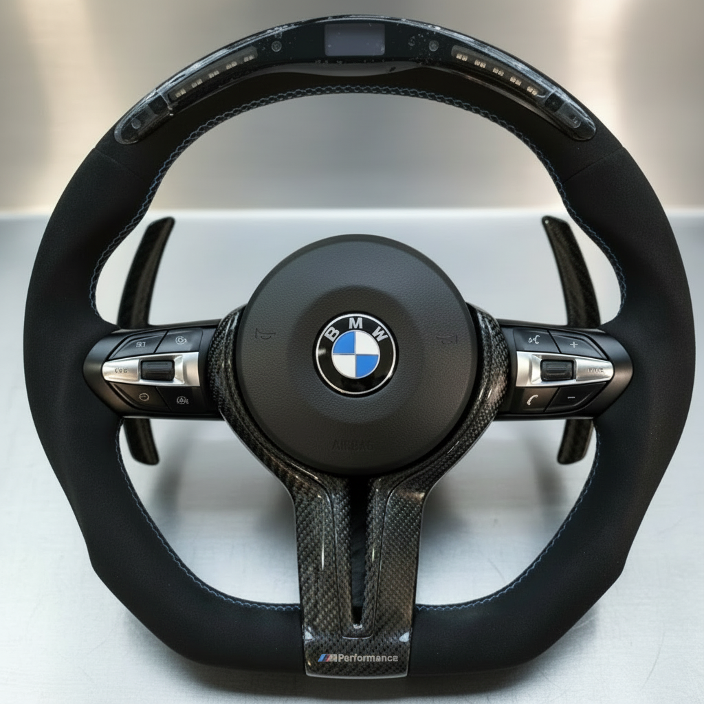 BMW F Series Steering Wheel w/ Full Alcantara + LED