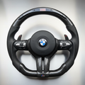 BMW F Series Steering Wheel w/ Leather + Black Carbon + LED