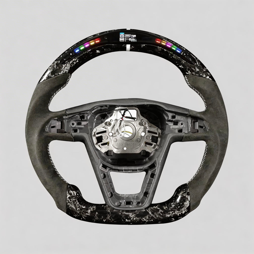 Seat Leon Cupra Steering Wheel w/ Forged Carbon Fibre + Alcantara + LED