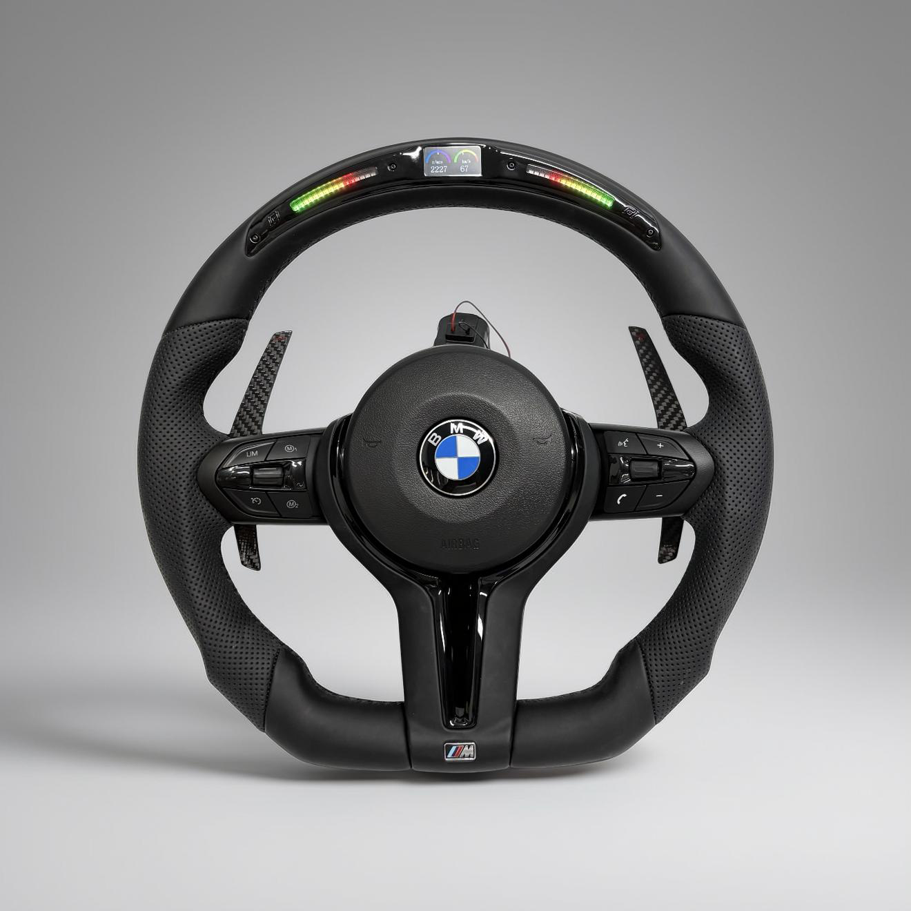 BMW F Series Steering Wheel w/ Black Leather + LED